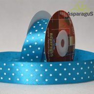 SZATÉN SZALAG PÖTTYÖS 25MMX20M/ TÜRKIZ