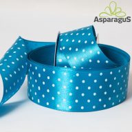 SZATÉN SZALAG PÖTTYÖS 38MMX20M/ TÜRKIZ