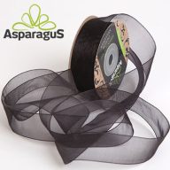 ORGANZA SZALAG 25MMX25M/ FEKETE