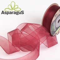 ORGANZA SZALAG 25MMX25M/ BORDÓ