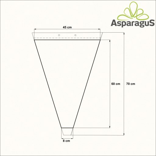 45-ÖS TERMELŐI TASAK 70CM MAGAS X8CM 30MI/NYÚLÓS (50DB/CS)