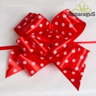 SZATÉN PÖTTYÖS GYORSMASNI 38MMX85CM PIROS (5DB/CS)