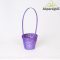 BAMBUSZ KOSÁR FÜLLEL D:14CM H:12CM FÜL:36CM/SÖTÉT LILA