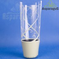   30CM MAGAS 27CMX13CM CSERÉPCSOM./MÉRETRE NYOMDÁZOTT 10-10.5CM-ES CSERÉPRE/KRÉM (50DB/CS)