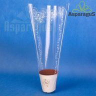   40CM MAGAS 30CMX10CM CSERÉPCSOM./MÉRETRE NYOMDÁZOTT 8-9CM-ES CSERÉPRE/FEHÉR (50DB/CS)