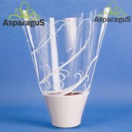   45CM MAGAS 45CMX15CM CSERÉPCSOM./MÉRETRE NYOMDÁZOTT/FEHÉR (50DB/CS)