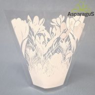   15CM MAGAS 17,5CMX8,5CM CSERÉPCSOMAGOLÓ/FEHÉR/KRÓKUSZ (50DB/CS)