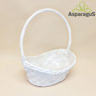 DELIKÁT KOSÁR D:32X22CM FÜL:40CM/FEHÉR