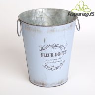BÁDOG VÖDÖR FÜLLEL D:17CM H:20CM/ SZÜRKE