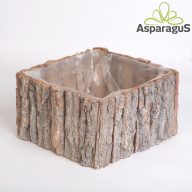 FA ASZTALI DEKOR LÁDA D:21X21CM H:12CM/ SZÜRKE