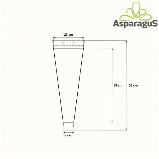 20-AS TERMELŐI TASAK 60CM MAGASX7CM 30MI/NYÚLÓS (50DB/CS)
