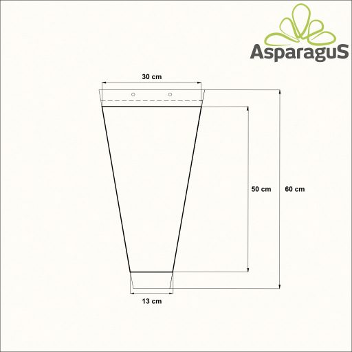 30-AS TERMELŐI TASAK 60CM MAGASX13CM 30MI/PERFORÁLT (50DB/CS)