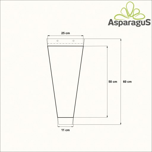 25-ÖS TERMELŐI TASAK 60CM MAGASX11CM 30MI/NYÚLÓS (50DB/CS)