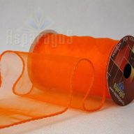 ORGANZA SZALAG DRÓTOS 10CMX10M/ NARANCS