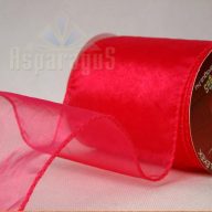 ORGANZA SZALAG DRÓTOS 10CMX10M/ CIKLÁMEN