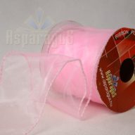 ORGANZA SZALAG DRÓTOS 10CMX10M/ RÓZSASZÍN