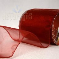 ORGANZA SZALAG DRÓTOS 10CMX10M/ BORDÓ