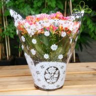   20CM MAGAS 26CMX12CM CSERÉPCSOM./MÉRETRE NYOMDÁZOTT/FEHÉR 9-10 CSERÉP (50DB/CS)