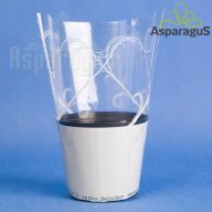   20CM MAGAS 22CMX12CM CSERÉPCSOM./MÉRETRE NYOMDÁZOTT/FEHÉR 9-10 CSERÉP (50DB/CS)
