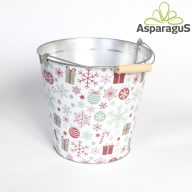 BÁDOG VÖDÖR KARÁCSONYI D:24CM H:22CM (17-ES CSERÉPHEZ)