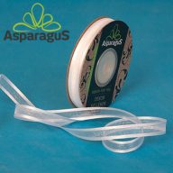 ORGANZA SZALAG/ SZATÉN SZÉLŰ/ 10MMX25M/ FEHÉR