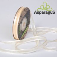 ORGANZA SZALAG/ SZATÉN SZÉLŰ/ 10MMX25M/TÖRT FEHÉR