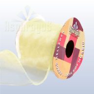 ORGANZA SZALAG DRÓTOS 6,4CMX10M/ VAJ