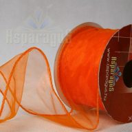 ORGANZA SZALAG DRÓTOS 6,4CMX10M/ NARANCS