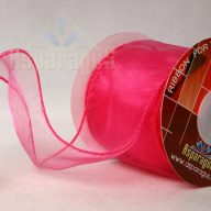 ORGANZA SZALAG DRÓTOS 6,4CMX10M/ CIKLÁMEN