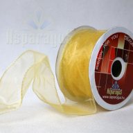 ORGANZA SZALAG DRÓTOS 6,4CMX10M/ PEZSGŐ