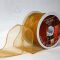 ORGANZA SZALAG DRÓTOS 6,4CMX10M/ BARNA