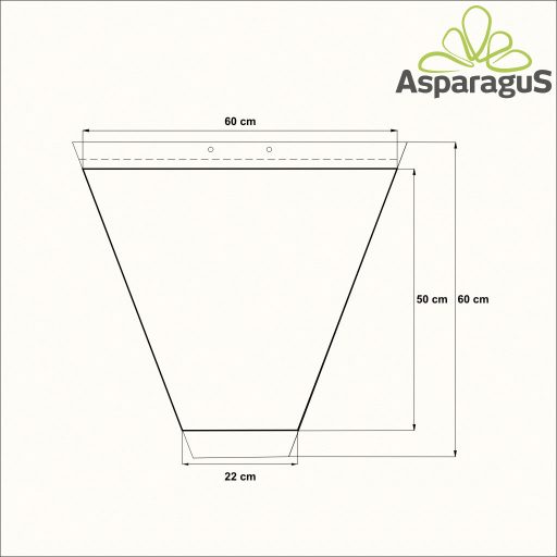 60-AS TERMELŐI TASAK 60CM MAGASX22CM 30MI/NYÚLÓS (50DB/CS)