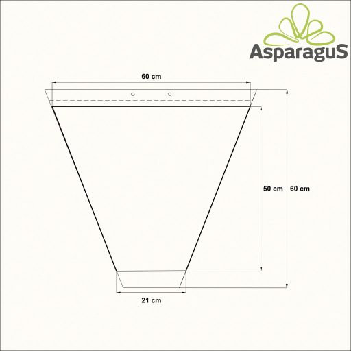 60-AS TERMELŐI TASAK 60CM MAGASx21CM 30MI/NYÚLÓS/ALJA SÜTVE (50DB/CS)