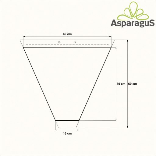 60-AS TERMELŐI TASAK 60CM MAGASX16CM 30MI/NYÚLÓS (50DB/CS)