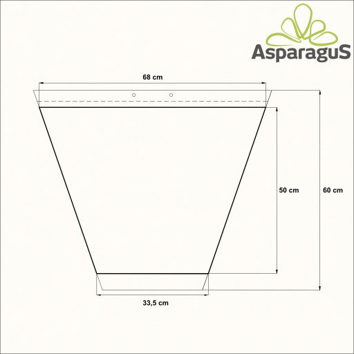 68-AS TERMELŐI TASAK 60CM MAGASX33,5CM 30MI/NYÚLÓS (50DB/CS)