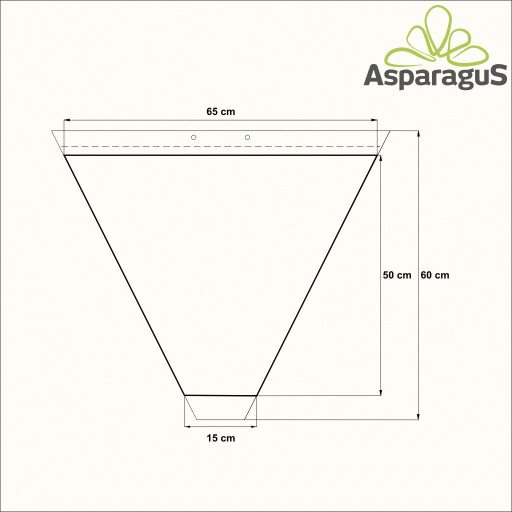 65-ÖS TERMELŐI TASAK 60CM MAGASX15CM 30MI/NYÚLÓS (50DB/CS)