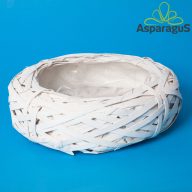 RATTAN TÁL BEÜLTETŐS 30CM/ FEHÉR