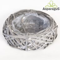 RATTAN TÁL BEÜLTETŐS 30CM/ SZÜRKE