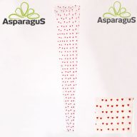   70CM MAGAS 46CMX24CM MÉRETRE NYOMDÁZOTT CSER CSOM  PIROS (50DB/CS)