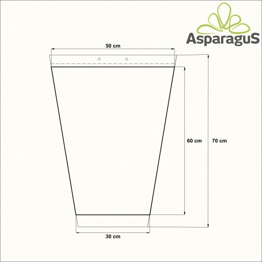 50-ES TERMELŐI TASAK 70CM MAGASX30CM NYÚLÓS (50DB/CS)