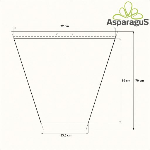 72-ES TERMELŐI TASAK 70CM MAGASX33,5CM /NYÚLÓS (50DB/CS)