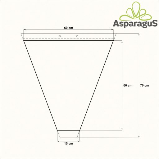 60-AS TERMELŐI TASAK 70CM MAGASX15CM/NYÚLÓS (50DB/CS)