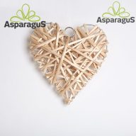 RATTAN SZÍV 20CM/ NATÚR