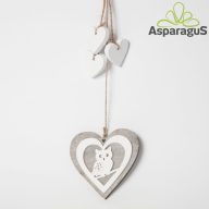 KOPOGTATÓ FA BAGLYOS, SZÍVES 20CM
