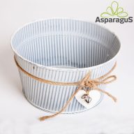 BÁDOG KASPÓ D:18CM H:9CM/FEHÉR