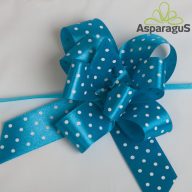 SZATÉN PÖTTYÖS GYORSMASNI 25MMX50CM/TÜRKIZ (10DB/CS)