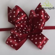 SZATÉN PÖTTYÖS GYORSMASNI 25MMX50CM/BORDÓ (10DB/CS)