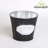 BÁDOG KASPÓ D:14CM H:12CM/FEKETE