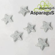 GLITTERES CSILLAG/ 3CM/ EZÜST(40DB/ CS)