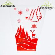   55CM MAGAS 48CMX23CM CSERÉPCSOM.NYOMDÁZOTT/PIROS  (50DB/CS)